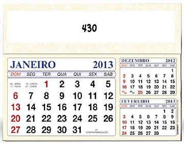 CALENDRIO DE MESA GRANDE COMERCIAL personalizado - ref. 430 Z