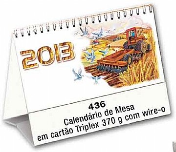 CALENDRIO DE MESA TRIPLEX - C/ WIRE-O personalizado - ref. 436 Z