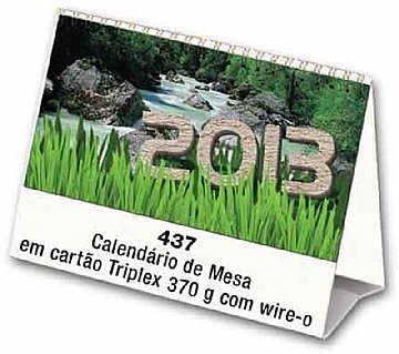 CALENDRIO DE MESA TRIPLEX - C/ WIRE-O personalizado - ref. 437 Z